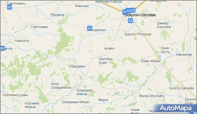 mapa Garnowo Duże, Garnowo Duże na mapie Targeo