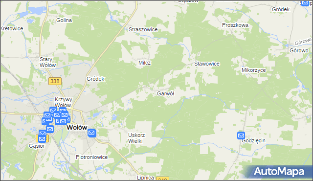 mapa Garwół, Garwół na mapie Targeo