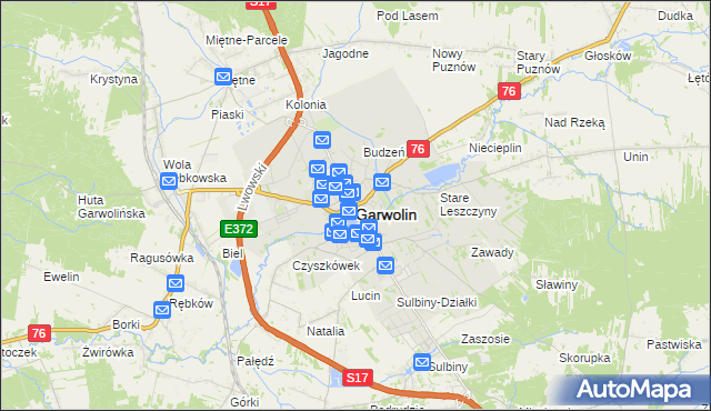 mapa Garwolin, Garwolin na mapie Targeo
