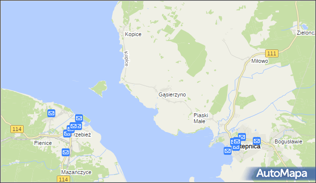 mapa Gąsierzyno, Gąsierzyno na mapie Targeo