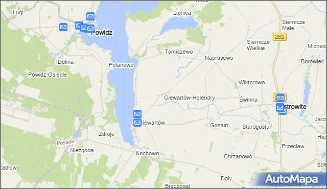 mapa Giewartów-Holendry, Giewartów-Holendry na mapie Targeo