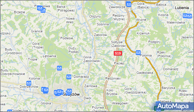 mapa Glinik Charzewski, Glinik Charzewski na mapie Targeo