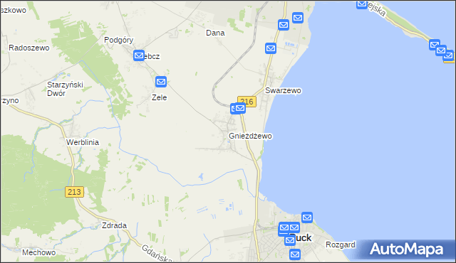 mapa Gnieżdżewo, Gnieżdżewo na mapie Targeo