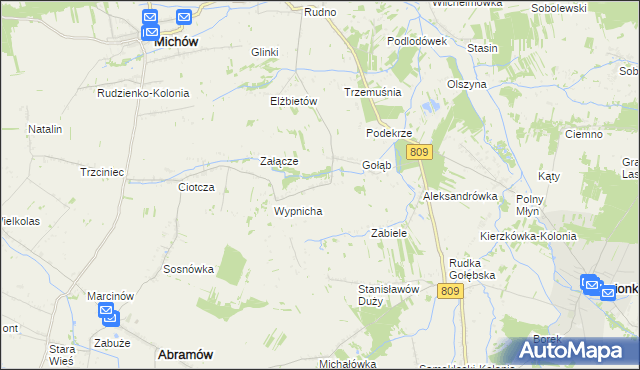 mapa Gołąb-Kolonia, Gołąb-Kolonia na mapie Targeo