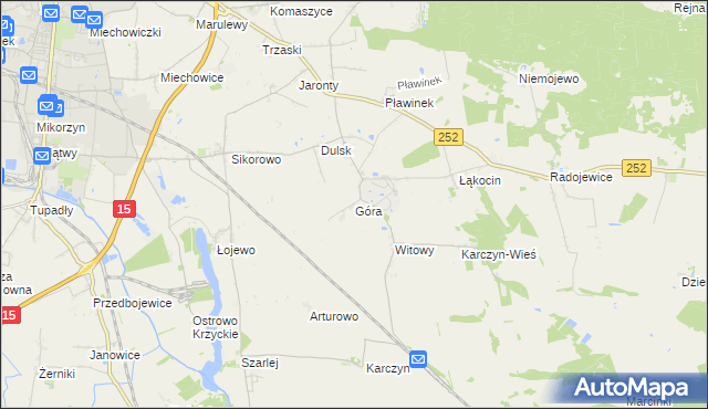 mapa Góra gmina Inowrocław, Góra gmina Inowrocław na mapie Targeo