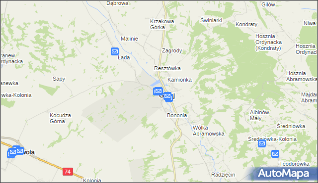 mapa Goraj powiat biłgorajski, Goraj powiat biłgorajski na mapie Targeo