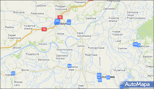 mapa Górka gmina Szczurowa, Górka gmina Szczurowa na mapie Targeo