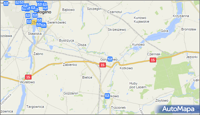 mapa Goryszewo, Goryszewo na mapie Targeo