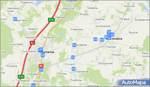 mapa Gorzędów, Gorzędów na mapie Targeo