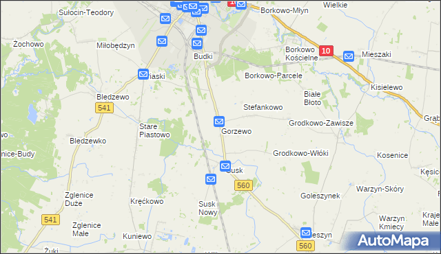 mapa Gorzewo gmina Sierpc, Gorzewo gmina Sierpc na mapie Targeo