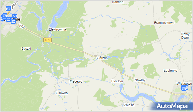 mapa Górzna, Górzna na mapie Targeo