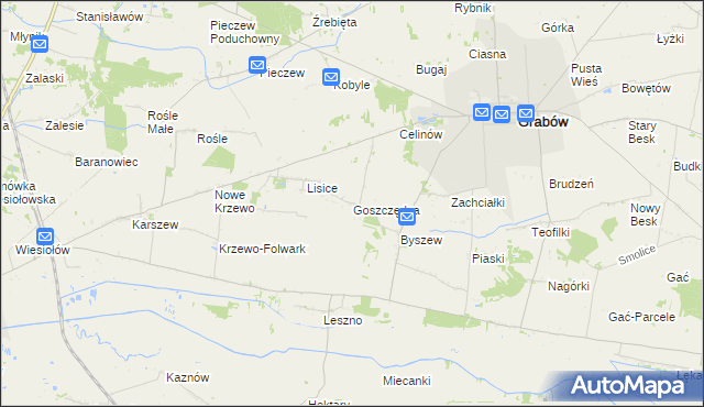 mapa Goszczędza, Goszczędza na mapie Targeo