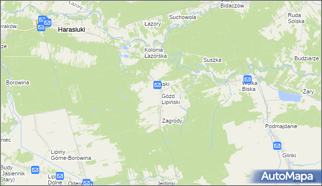 mapa Gózd Lipiński, Gózd Lipiński na mapie Targeo