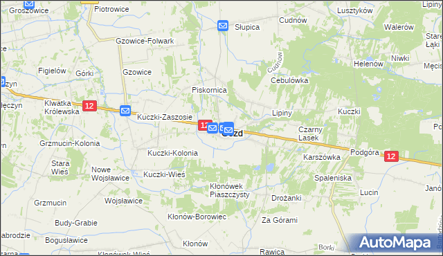 mapa Gózd powiat radomski, Gózd powiat radomski na mapie Targeo