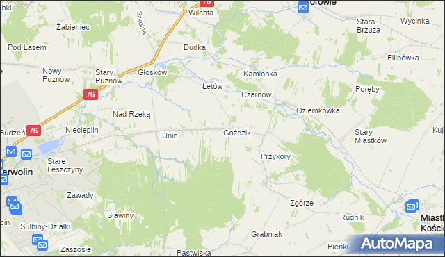 mapa Goździk, Goździk na mapie Targeo
