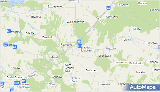 mapa Grabów Szlachecki, Grabów Szlachecki na mapie Targeo