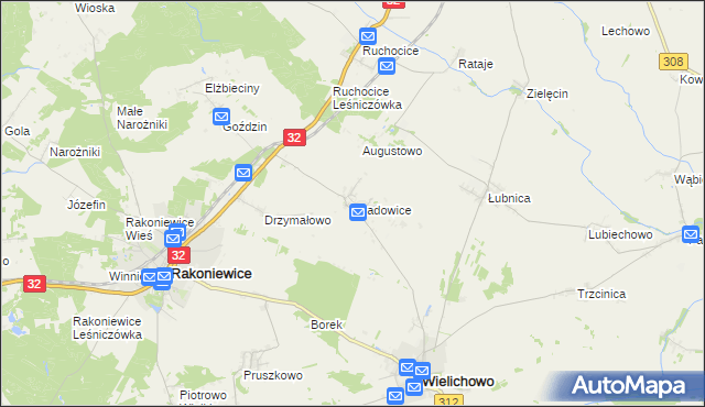 mapa Gradowice, Gradowice na mapie Targeo