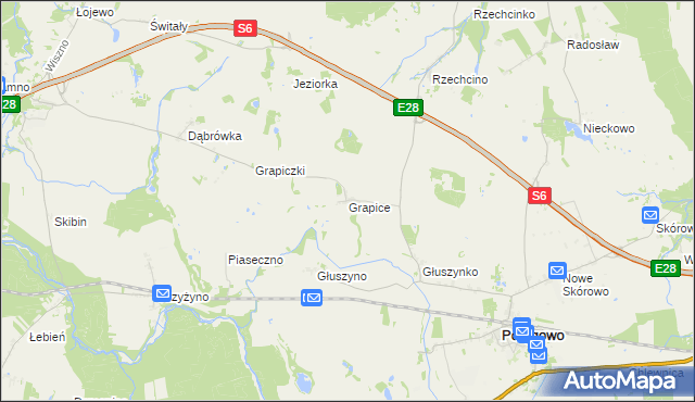 mapa Grapice, Grapice na mapie Targeo
