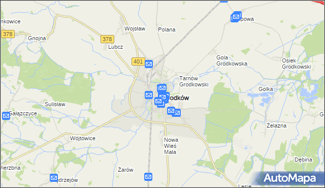 mapa Grodków powiat brzeski, Grodków powiat brzeski na mapie Targeo