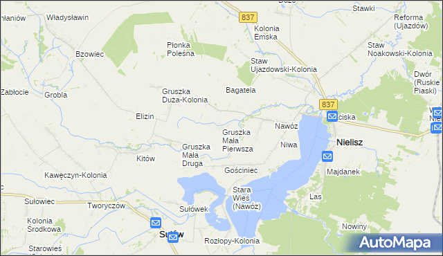 mapa Gruszka Mała Pierwsza, Gruszka Mała Pierwsza na mapie Targeo