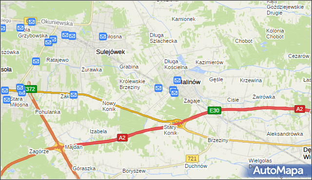 mapa Hipolitów gmina Halinów, Hipolitów gmina Halinów na mapie Targeo