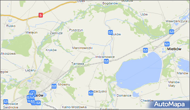 mapa Imbramowice gmina Żarów, Imbramowice gmina Żarów na mapie Targeo