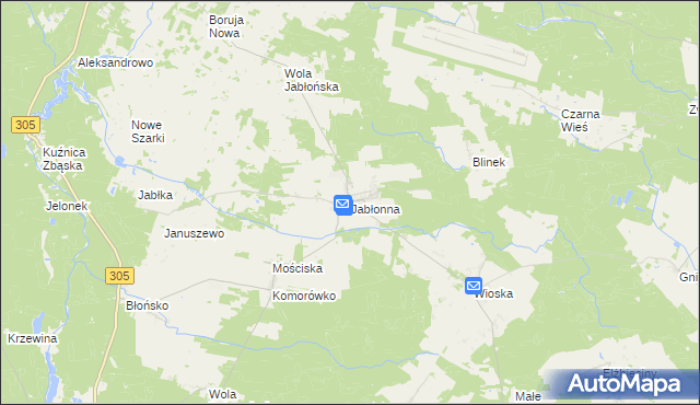 mapa Jabłonna gmina Rakoniewice, Jabłonna gmina Rakoniewice na mapie Targeo