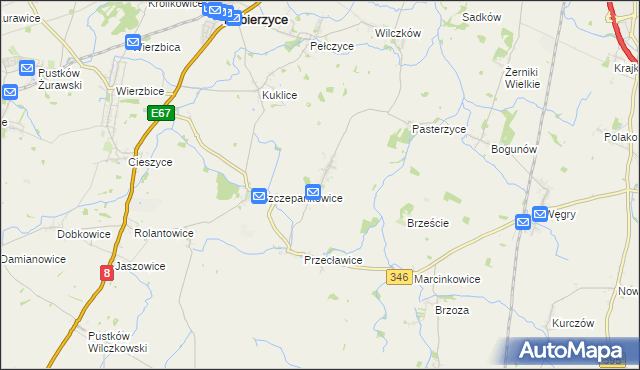 mapa Jaksonów, Jaksonów na mapie Targeo