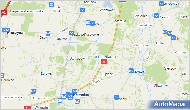 mapa Jamrozowizna, Jamrozowizna na mapie Targeo