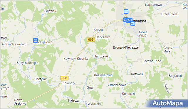mapa Janczewko, Janczewko na mapie Targeo