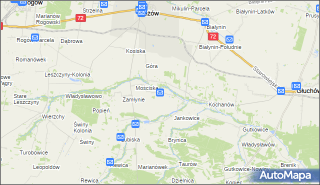 mapa Jankowice gmina Jeżów, Jankowice gmina Jeżów na mapie Targeo