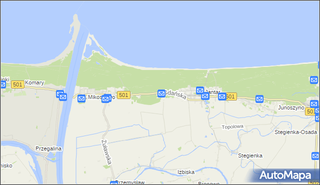 mapa Jantar-Leśniczówka, Jantar-Leśniczówka na mapie Targeo