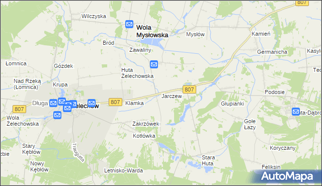 mapa Jarczew, Jarczew na mapie Targeo