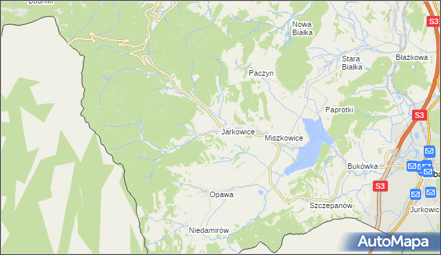 mapa Jarkowice, Jarkowice na mapie Targeo