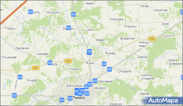 mapa Jarzębia Łąka, Jarzębia Łąka na mapie Targeo