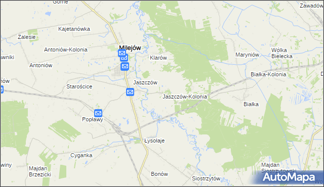 mapa Jaszczów-Kolonia, Jaszczów-Kolonia na mapie Targeo