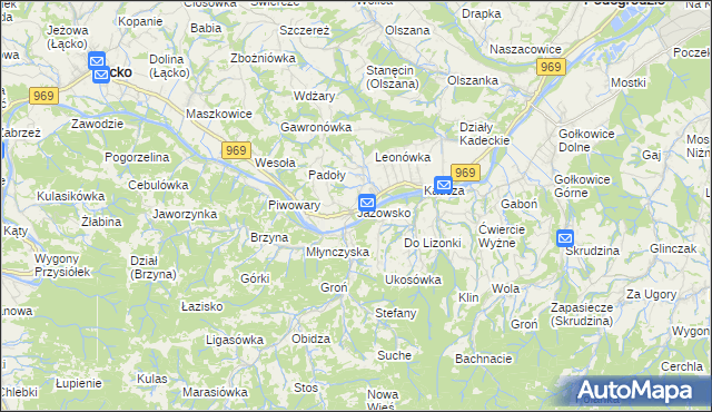 mapa Jazowsko, Jazowsko na mapie Targeo