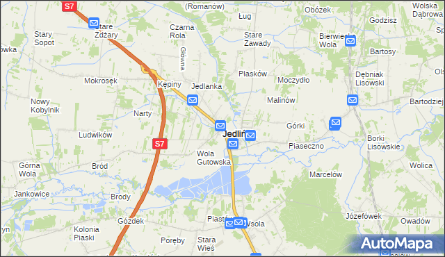 mapa Jedlińsk, Jedlińsk na mapie Targeo