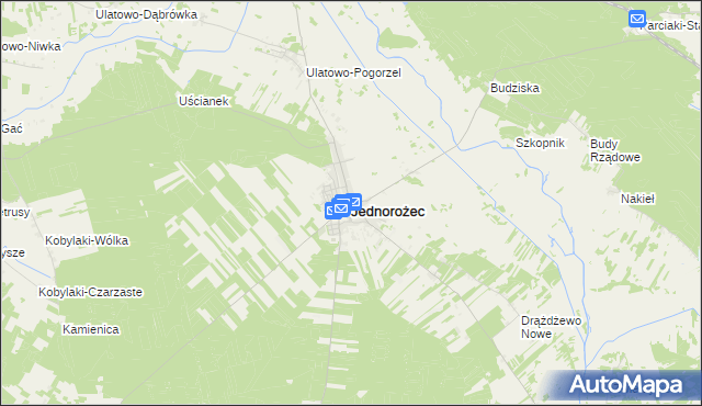 mapa Jednorożec, Jednorożec na mapie Targeo