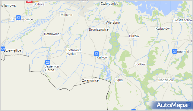 mapa Kałków gmina Otmuchów, Kałków gmina Otmuchów na mapie Targeo