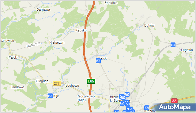 mapa Kalsk, Kalsk na mapie Targeo