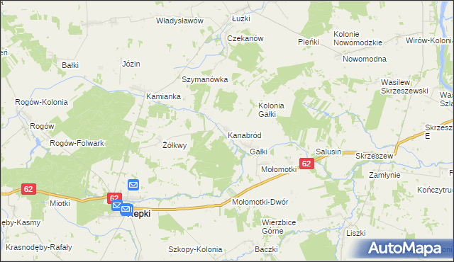 mapa Kanabród, Kanabród na mapie Targeo