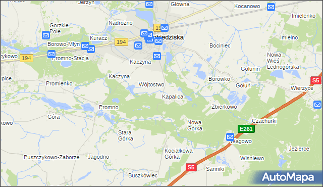 mapa Kapalica, Kapalica na mapie Targeo