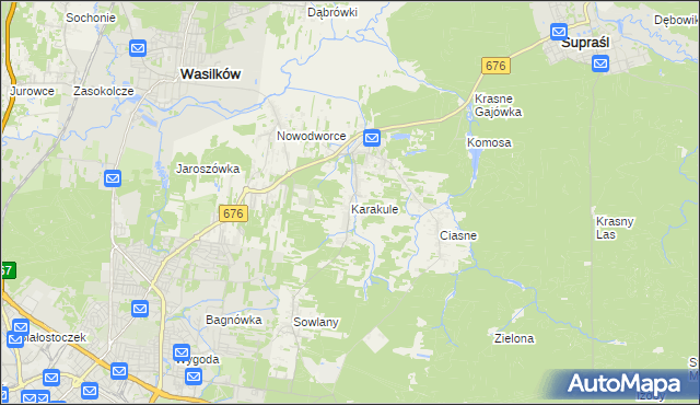 mapa Karakule, Karakule na mapie Targeo