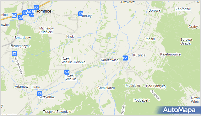 mapa Karczewice, Karczewice na mapie Targeo