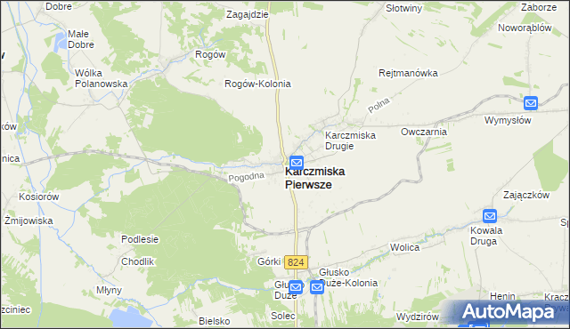 mapa Karczmiska Pierwsze, Karczmiska Pierwsze na mapie Targeo