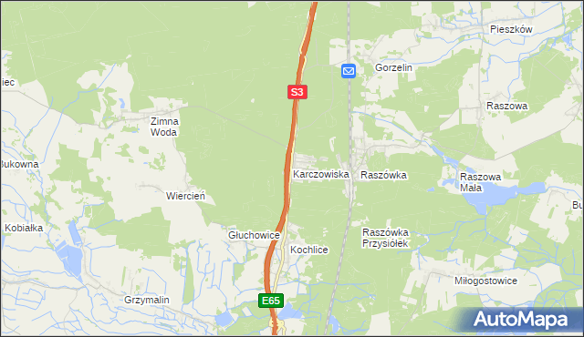 mapa Karczowiska, Karczowiska na mapie Targeo
