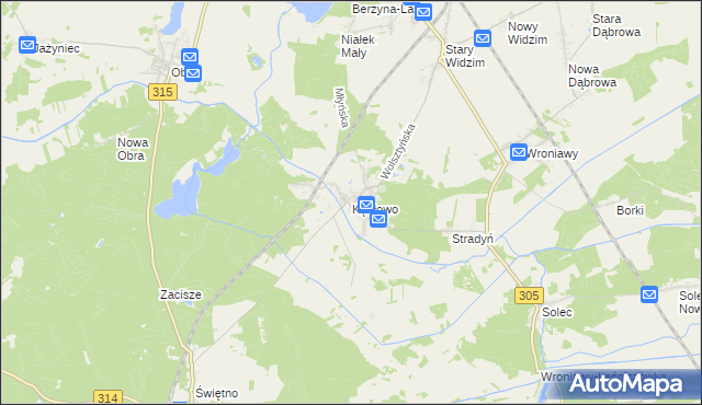 mapa Kębłowo gmina Wolsztyn, Kębłowo gmina Wolsztyn na mapie Targeo