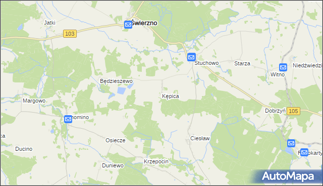 mapa Kępica, Kępica na mapie Targeo