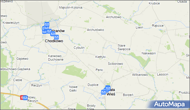 mapa Kiełtyki, Kiełtyki na mapie Targeo